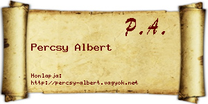 Percsy Albert névjegykártya